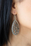 Industrial Incandescence - Silver Earrings - Paparazzi Accessories Earrings Bedazzle Me Pretty Mobile Fashion Boutique