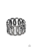 Industrial Indulgence - Black Bracelet - Paparazzi Accessories Bracelet Bedazzle Me Pretty Mobile Fashion Boutique