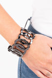 Industrial Indulgence - Black Bracelet - Paparazzi Accessories Bracelet Bedazzle Me Pretty Mobile Fashion Boutique