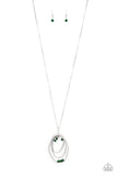 Industrial Infusion - Green Necklace - Paparazzi Accessories Necklace Bedazzle Me Pretty Mobile Fashion Boutique
