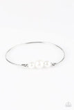 Industrial Innovation - White Bracelet - Paparazzi Accessories Bracelet Bedazzle Me Pretty Mobile Fashion Boutique