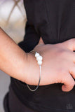 Industrial Innovation - White Bracelet - Paparazzi Accessories Bracelet Bedazzle Me Pretty Mobile Fashion Boutique