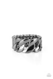 Industrial Insider - Black Ring - Paparazzi Accessories Ring Bedazzle Me Pretty Mobile Fashion Boutique