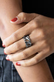 Industrial Insider - Black Ring - Paparazzi Accessories Ring Bedazzle Me Pretty Mobile Fashion Boutique
