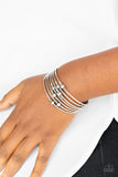 Industrial Intricacies - Silver Bracelet - Paparazzi Accessories Bracelet Bedazzle Me Pretty Mobile Fashion Boutique