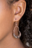 Industrially Indigenous - Copper Earrings - Paparazzi Accessories Earrings Bedazzle Me Pretty Mobile Fashion Boutique