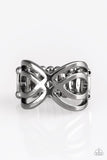 Infinite Fashion - Black Ring - Paparazzi Accessories Ring Bedazzle Me Pretty Mobile Fashion Boutique