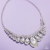 Infinite Idol - White Necklace - Paparazzi Accessories Necklace Bedazzle Me Pretty Mobile Fashion Boutique