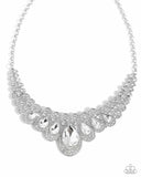 Infinite Idol - White Necklace - Paparazzi Accessories Necklace Bedazzle Me Pretty Mobile Fashion Boutique
