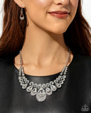 Infinite Idol - White Necklace - Paparazzi Accessories Necklace Bedazzle Me Pretty Mobile Fashion Boutique