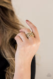 Infinite Illumination - Brass Ring - Paparazzi Accessories Ring Bedazzle Me Pretty Mobile Fashion Boutique