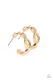 Infinite Incandescence - Gold Earrings - Paparazzi Accessories Earrings Bedazzle Me Pretty Mobile Fashion Boutique