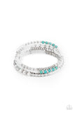 Infinitely Dreamy - White Bracelet - Paparazzi Accessories Bracelet Bedazzle Me Pretty Mobile Fashion Boutique