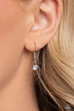 INITIALLY Yours - D - White Necklace - Paparazzi Accessories Necklace Bedazzle Me Pretty Mobile Fashion Boutique