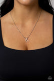 INITIALLY Yours - K - White Necklace - Paparazzi Accessories Necklace Bedazzle Me Pretty Mobile Fashion Boutique