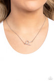 INITIALLY Yours - R - White Necklace - Paparazzi Accessories Necklace Bedazzle Me Pretty Mobile Fashion Boutique