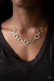 Inner Beauty - White Necklace - Paparazzi Accessories Necklace Bedazzle Me Pretty Mobile Fashion Boutique
