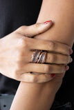 Inner FLIGHT - Copper Ring - Paparazzi Accessories Ring Bedazzle Me Pretty Mobile Fashion Boutique