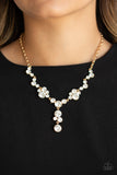 Inner Light - Gold Necklace - Paparazzi Accessories Necklace Bedazzle Me Pretty Mobile Fashion Boutique