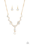 Inner Light - Gold Necklace - Paparazzi Accessories Necklace Bedazzle Me Pretty Mobile Fashion Boutique