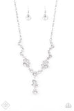 Inner Light - White Necklace - Paparazzi Accessories Necklace Bedazzle Me Pretty Mobile Fashion Boutique