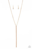 Inner STARLIGHT - Gold Necklace - Paparazzi Accessories Necklace Bedazzle Me Pretty Mobile Fashion Boutique
