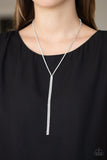 Inner STARLIGHT - White Necklace - Paparazzi Accessories Necklace Bedazzle Me Pretty Mobile Fashion Boutique