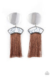 Insta Inca - Brown Earrings - Paparazzi Accessories Earrings Bedazzle Me Pretty Mobile Fashion Boutique