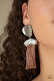 Insta Inca - Brown Earrings - Paparazzi Accessories Earrings Bedazzle Me Pretty Mobile Fashion Boutique