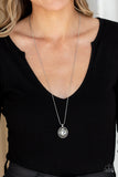 Instant Icon - Silver Necklace - Paparazzi Accessories Necklace Bedazzle Me Pretty Mobile Fashion Boutique