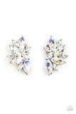 Instant Iridescence - White Post Earrings - Paparazzi Accessories Post Earrings FS-Bedazzle Me Pretty Mobile Fashion Boutique