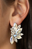 Instant Iridescence - White Post Earrings - Paparazzi Accessories Post Earrings FS-Bedazzle Me Pretty Mobile Fashion Boutique