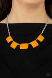 Instant Mood Booster - Orange Necklace - Paparazzi Accessories Necklace Bedazzle Me Pretty Mobile Fashion Boutique