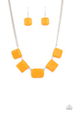 Instant Mood Booster - Orange Necklace - Paparazzi Accessories Necklace Bedazzle Me Pretty Mobile Fashion Boutique