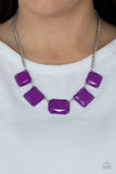 Instant Mood Booster - Purple Necklace - Paparazzi Accessories Necklace Bedazzle Me Pretty Mobile Fashion Boutique