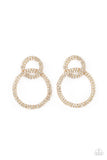 Intensely Icy - Gold Post Earrings - Paparazzi Accessories Post Earrings Bedazzle Me Pretty Mobile Fashion Boutique