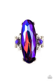 Interdimensional Dimension - Blue Ring - Paparazzi Accessories Ring Bedazzle Me Pretty Mobile Fashion Boutique
