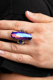 Interdimensional Dimension - Blue Ring - Paparazzi Accessories Ring Bedazzle Me Pretty Mobile Fashion Boutique