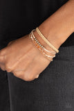 Intergalactic Gamechanger - Gold Bracelet - Paparazzi Accessories Bracelet Bedazzle Me Pretty Mobile Fashion Boutique