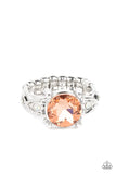 Intergalactic I Do - Orange Ring - Paparazzi Accessories Ring Bedazzle Me Pretty Mobile Fashion Boutique