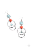 Interlocked Influence - Blue Earrings - Paparazzi Accessories Earrings Bedazzle Me Pretty Mobile Fashion Boutique