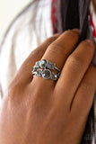 Interstellar Fashion - Silver Ring - Paparazzi Accessories Ring Bedazzle Me Pretty Mobile Fashion Boutique