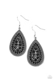 Interstellar Idol - Black Earrings - Paparazzi Accessories Earrings Bedazzle Me Pretty Mobile Fashion Boutique