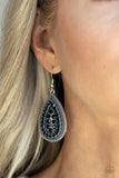 Interstellar Idol - Black Earrings - Paparazzi Accessories Earrings Bedazzle Me Pretty Mobile Fashion Boutique