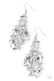 Interstellar Illumination - White Earrings - Paparazzi Accessories Earrings Bedazzle Me Pretty Mobile Fashion Boutique