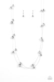 Interstellar Illusions - Silver Necklace - Paparazzi Accessories Necklace Bedazzle Me Pretty Mobile Fashion Boutique