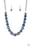 Interstellar Influencer - Blue Necklace - Paparazzi Accessories Necklace FS-Bedazzle Me Pretty Mobile Fashion Boutique
