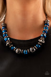 Interstellar Influencer - Blue Necklace - Paparazzi Accessories Necklace FS-Bedazzle Me Pretty Mobile Fashion Boutique