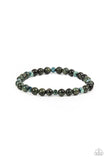 Interstellar Solitude - Green Bracelet - Paparazzi Accessories Bracelet Bedazzle Me Pretty Mobile Fashion Boutique