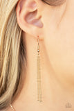 Interstellar Solstice - Gold Necklace - Paparazzi Accessories Necklace Bedazzle Me Pretty Mobile Fashion Boutique